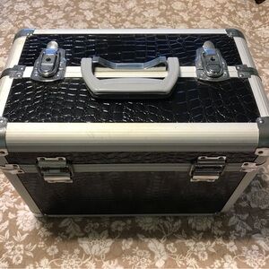 Black Crocodile Pattern Storage Case